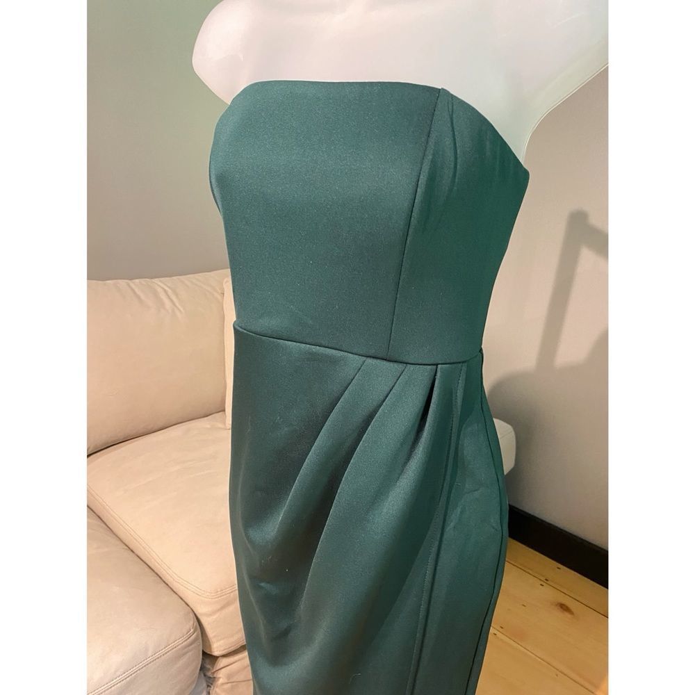 EMERALD STRAPLESS MIDI DRESS - Picture 3 of 5